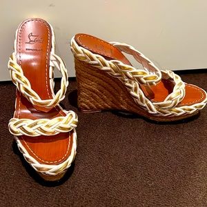 Almost new pair of Christian Loubiton slip on espadrilles